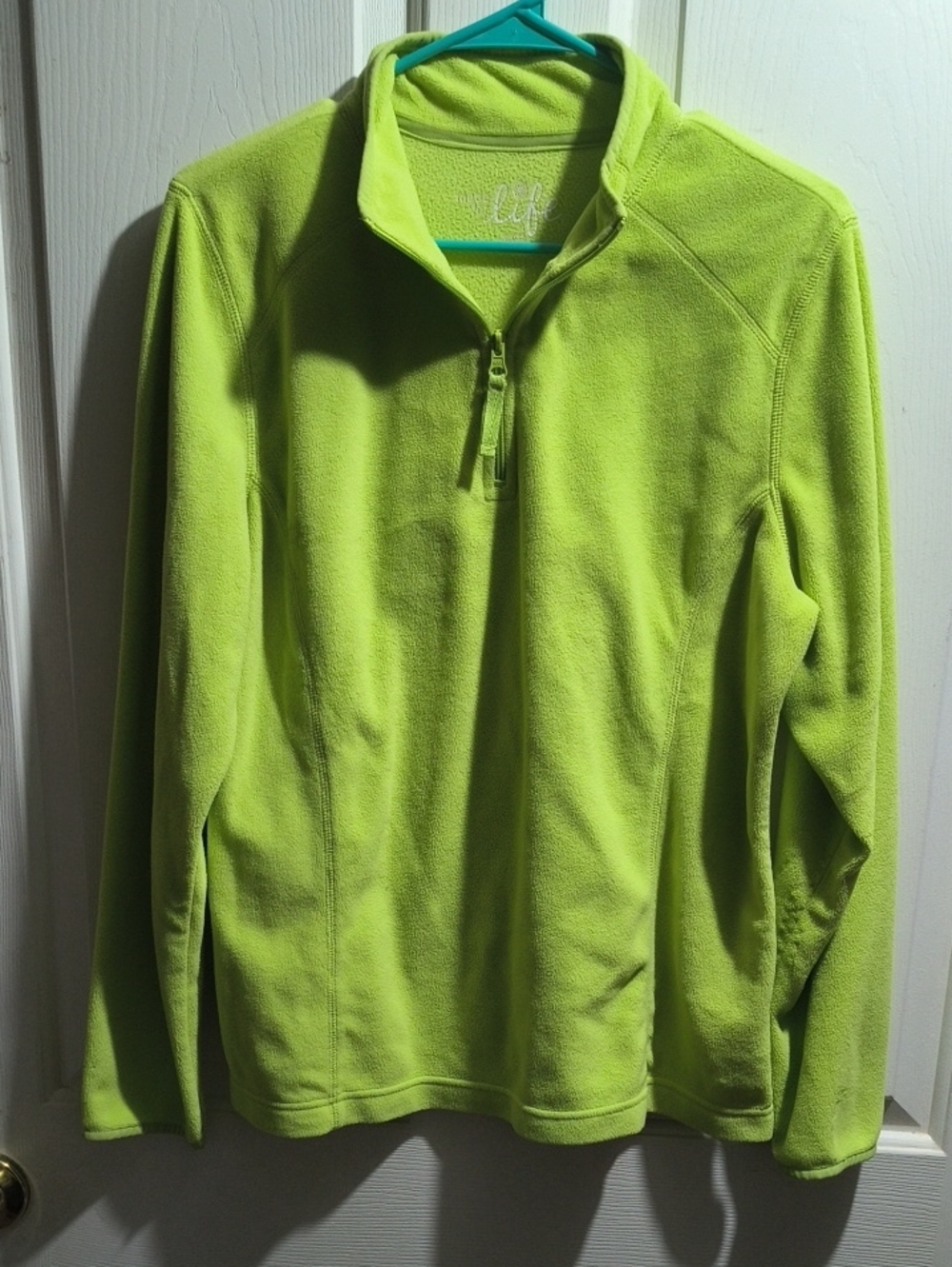 made for life Neon Lime Half-Zip Fleece Pullover